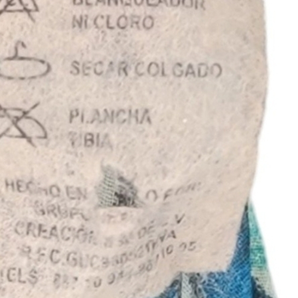 Flowy Blue and Green Kaftan - Picture 7 of 8